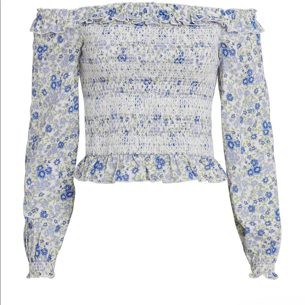 Intermix dolly off the shoulder top